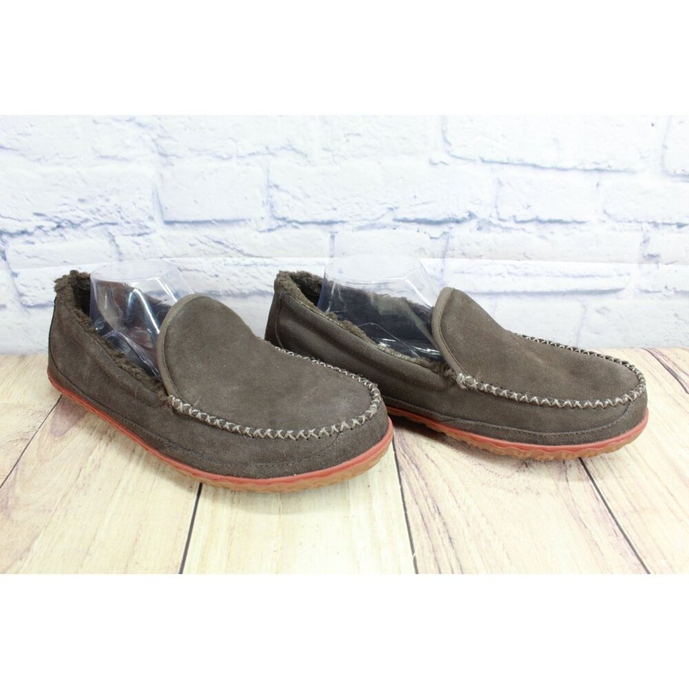 LL Bean Mountain Slippers Fleece Lined Brown Size 10 M - Picture 5 of 9